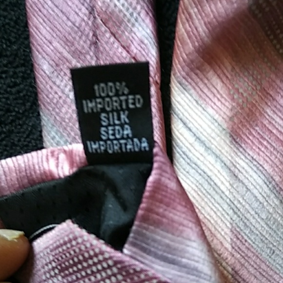 Marco Biella pink & black, 100% silk tie - Picture 3 of 6